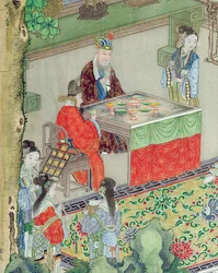 A Chinese Mandarin Being Entertained (detail)